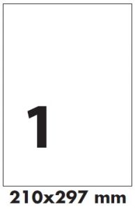 Etichete autoadezive 1/A4 – 210×297