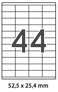 Etichete autoadezive 44/A4 - 52.5x25.4